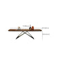 Industrial Rectangle Dining Table Wood Table with Metal Legs for Home Clearhalo 'Dining Tables & Seating' 'Dining Tables' 'dining_table' 'furn' 'furn_dining_table' 'Furniture' 'Kitchen & Dining Furniture' 1200x1200_48c751e4-9f29-4c38-82b8-a757b9b121d5