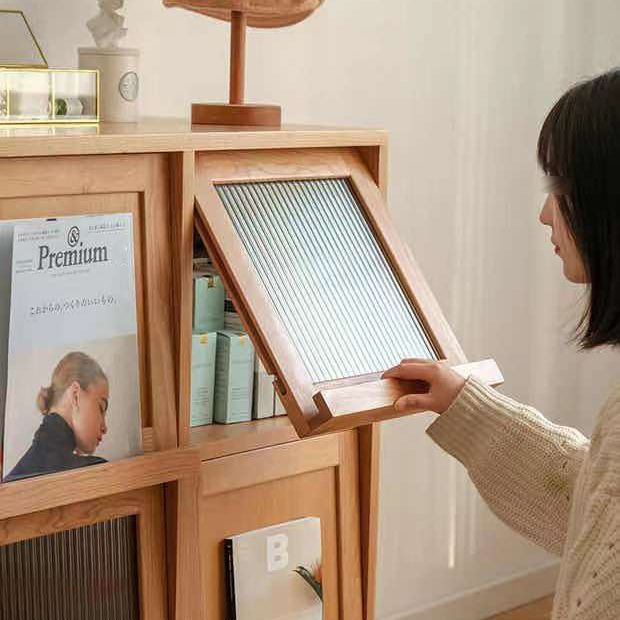 4 Türen 33 "l Server Einfacher Holzrahmen -Buffet -Server für Esszimmer