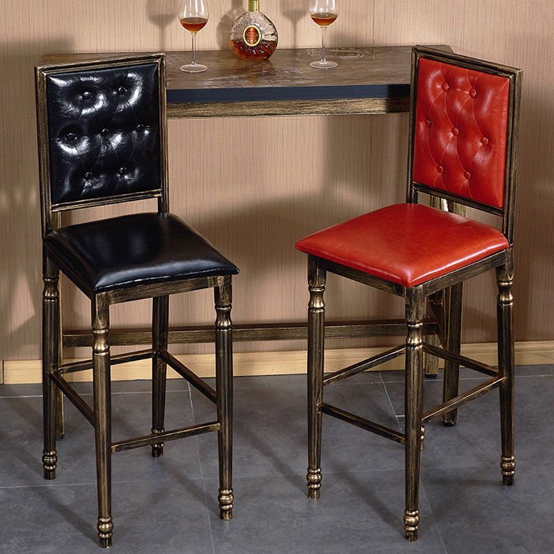 Distressed Bronze 29.5" H Barstool Industrial Indoor Tall Stool with Square Seat Clearhalo 'Bar Furniture' 'Bar Stools' 'bar_stools' 'furn' 'furn_bar_stools' 'furniture_bar_stools' 'Kitchen & Dining Furniture' 'kitchen&dining_furn' 'kitchen' 'kitchen_furn' Furniture' 1200x1200_48c76f08-65e1-4f04-8413-0259d97f02bd