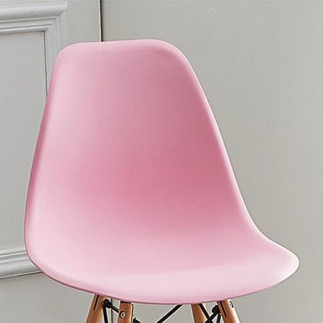 Contemporary Style Dining Room Chair Solid Back Single Dining Armless Chair with Wooden Legs Clearhalo ' kitchen&dining_furn' 'Dining Chairs' 'Dining Tables & Seating' 'dining_chair' 'Furniture' 'furniture_dining_chair' 'Kitchen & Dining Furniture' 'kitchen' 1200x1200_48c88923-ae29-4875-ae37-fbf06b74bd3d