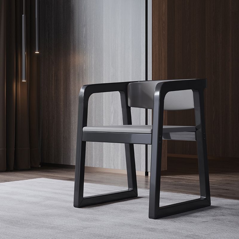 Wood Contemporary Style Indoor with Arm Chair Open Back Dining Side Chairs Clearhalo ' kitchen&dining_furn' 'Dining Chairs' 'Dining Tables & Seating' 'dining_chair' 'furn' 'furn_dining_chair' 'Furniture' 'furniture_dining_chair' 'Kitchen & Dining Furniture' 'kitchen' 1200x1200_48ca8be5-8009-42c0-af4b-b2772070d4dd