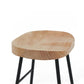 Modern Indoor Bar Stool Solid Wood Iron Legs Saddle Seat Counter Stool Clearhalo 'Bar Furniture' 'Bar Stools' 'bar_stools' 'furn' 'furn_bar_stools' 'furniture_bar_stools' 'Kitchen & Dining Furniture' 'kitchen&dining_furn' 'kitchen' 'kitchen_furn' Furniture' 1200x1200_48ca9e63-c2d0-4731-8f7d-284353b6340f