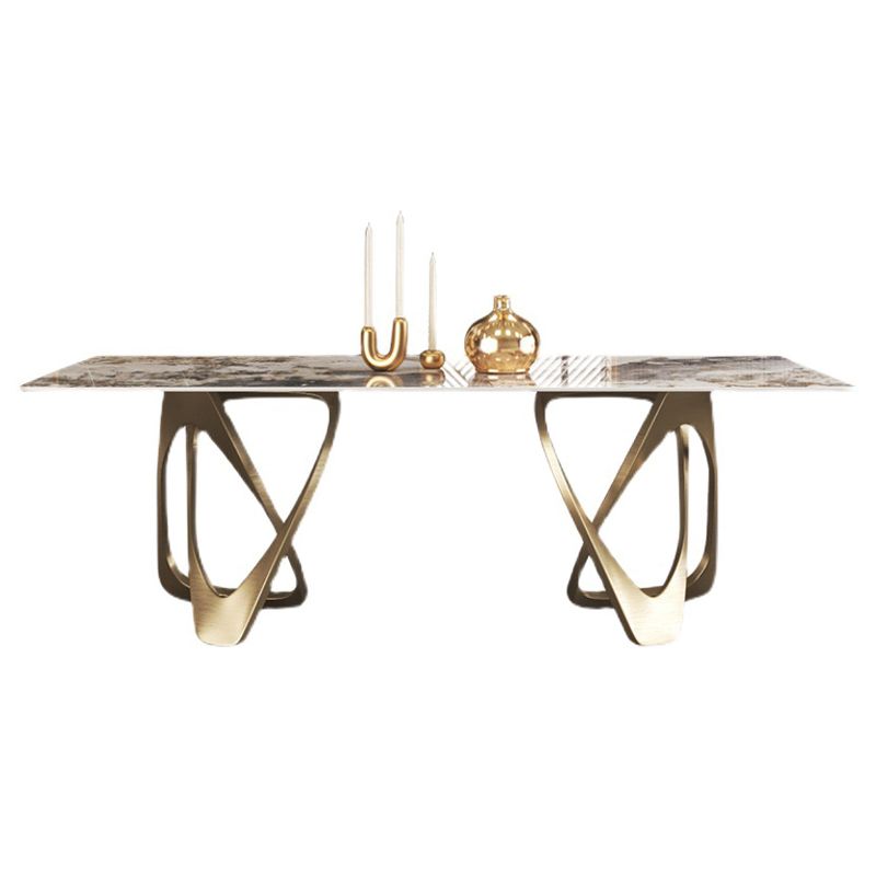 Metal Traditional Luxury Rectangle Table Sintered Stone Table for Dining Room Clearhalo ' dining_table' 'Dining Tables & Seating' 'Dining Tables' 'furn' 'furn_dining_table' 'Furniture' 'furniture_dining_table' 'Kitchen & Dining Furniture' 'kitchen&dining_furn' 'kitchen' 'kitchen_dining_table' 1200x1200_48cbdf67-1957-4d90-b460-e24bf39c0e66