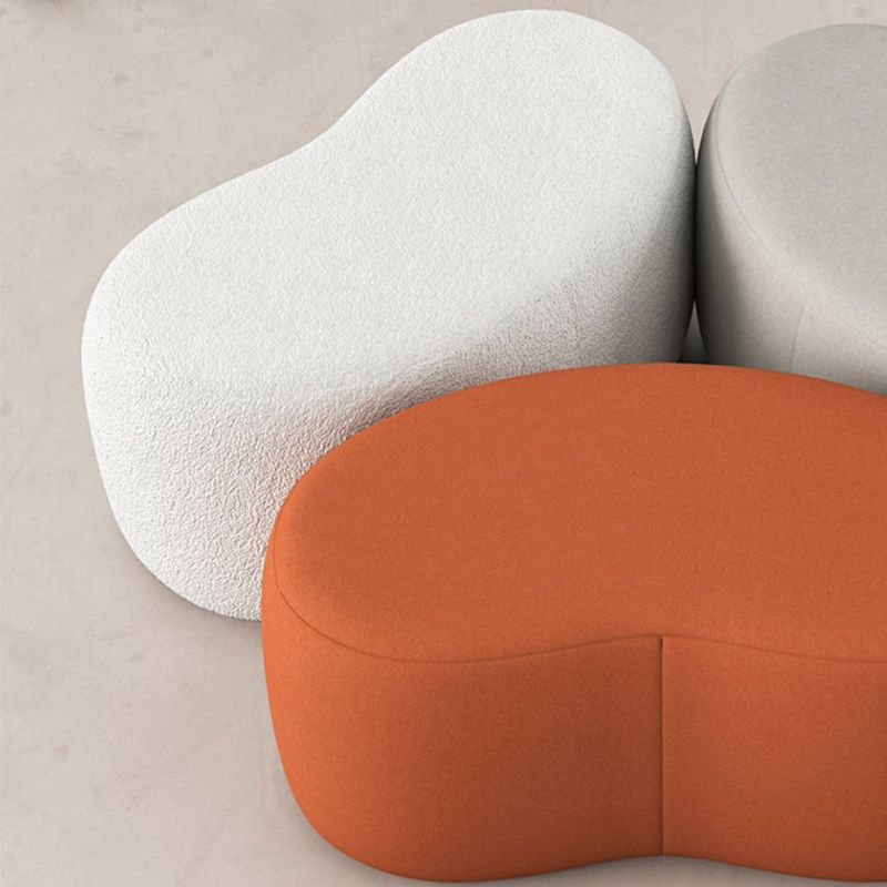 Modern Stain Resistant Standard Wedge Orange Leather Pouf for Home Decor Clearhalo 'furn' 'furn_ottomans_poufs' 'Furniture' 'Living Room Furniture' 'Ottomans & Poufs' 'ottomans_poufs' 1200x1200_48cdc427-2589-48ff-8092-e6d3f8d614f2