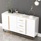 Glam Style Sideboard Wood Buffet Stand with Cabinets and Drawers Clearhalo 'buffet_sideboard' 'Buffets & Sideboards' 'furn' 'furn_buffet_sideboard' 'Furniture' 'Kitchen & Dining Furniture' 1200x1200_48cdec6e-c6c2-4d3b-ad0c-cbaf2c5da2b4