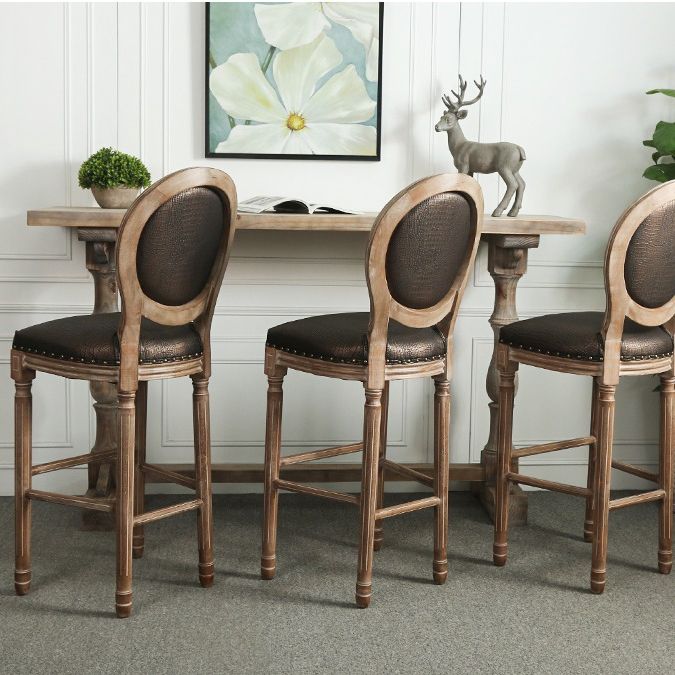 Light Brown Industrial Style Bar Table Solid Wood Milk Tea Shop Casual Bar Table Clearhalo 'Bar Furniture' 'Bar Tables' 'bar_tables' 'furn' 'furn_bar_tables' 'Furniture' 'furniture_bar_tables' 'Kitchen & Dining Furniture' 1200x1200_48ce230d-4cb4-4568-8b2a-559dc27ca62e