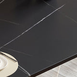 Black Steel 4-foot Table Industrial Rectangle Stone Top Dining Room Table Clearhalo 'Dining Tables & Seating' 'Dining Tables' 'dining_table' 'furn' 'furn_dining_table' 'Furniture' 'furniture_dining_table' 'Kitchen & Dining Furniture' 'kitchen' 'kitchen_dining_table' 1200x1200_48ce9d4c-17cf-4d15-944d-2ddb2d3a5ee7