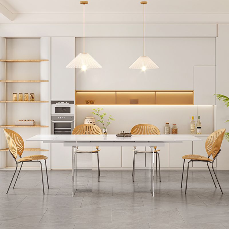 Modern 1/4/5/7 Pieces Furniture Space-Saving Design Rectangle Stone Dining Set