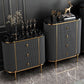Glam Stone Storage Chest Home 16" W Vertical Chest with 3 Drawers