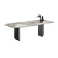 Luxury Sintered Stone Top Table Rectangle Table with Grey Double Pedestal Clearhalo ' dining_table' 'Dining Tables & Seating' 'Dining Tables' 'furn' 'furn_dining_table' 'Furniture' 'furniture_dining_table' 'Kitchen & Dining Furniture' 'kitchen&dining_furn' 'kitchen' 'kitchen_dining_table' 1200x1200_48d1c68f-1266-45e7-a6ae-5c336113bb7c