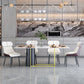 Nordic 1/5 Pieces Dining Set Rectangle Stone Dining Table for Living Room Clearhalo 'Dining Room Sets' 'Dining Tables & Seating' 'dining_room_set' 'furn' 'furn_dining_room_set' 'Furniture' 'Kitchen & Dining Furniture' 1200x1200_48d21a02-52fb-4c8a-9f90-3d4720854fe1