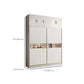 White Colour Wooden Wardrobe Modern Cloth Rod Included Wardrobe Closet for Bedroom