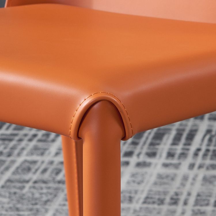 Modern Leather Dining Armless Chair Metal Dining Room Chairs for Home Use Clearhalo ' kitchen&dining_furn' 'Dining Chairs' 'Dining Tables & Seating' 'dining_chair' 'furn' 'furn_dining_chair' 'Furniture' 'furniture_dining_chair' 'Kitchen & Dining Furniture' 'kitchen' 1200x1200_48d41769-5b0f-403f-8c81-f0fcf2b1ac5c
