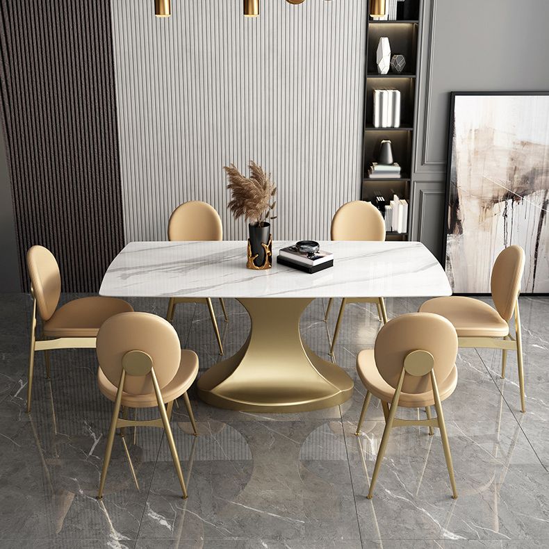 Designer Style 1/4/5/6/7 Pieces Rectangle Dining Set Sintered Stone Top Dinette Table Set