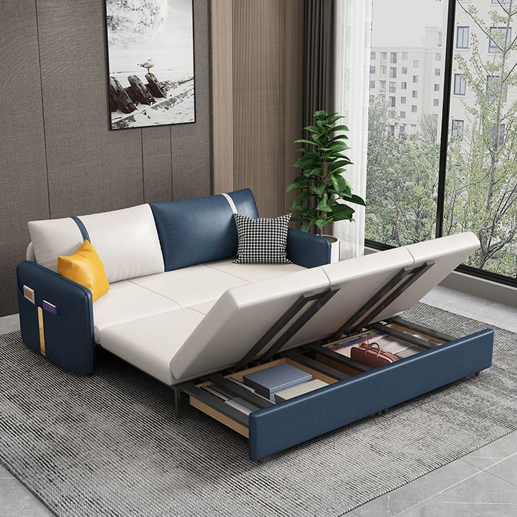 MODERNE 31,5 "H faux cuir carré de canapé de bras pour appartement