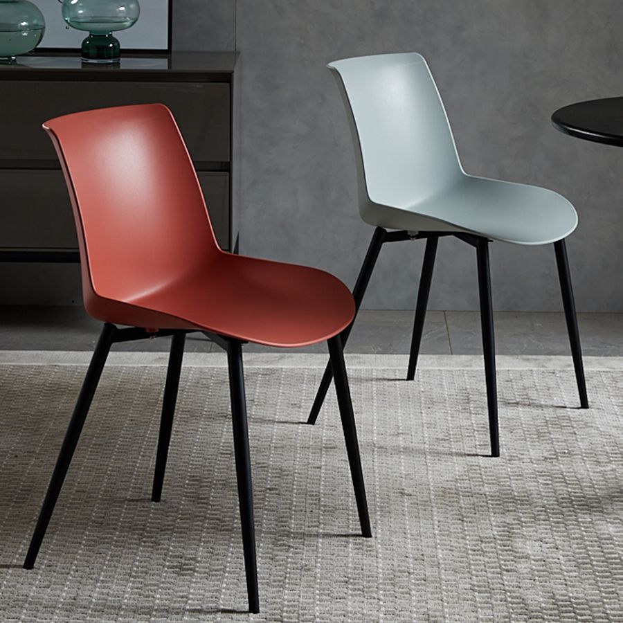 Contemporary Metal Dining Chair Solid Back Dining Chair for Home Use Clearhalo ' kitchen&dining_furn' 'Dining Chairs' 'Dining Tables & Seating' 'dining_chair' 'furn' 'furn_dining_chair' 'Furniture' 'furniture_dining_chair' 'Kitchen & Dining Furniture' 'kitchen' 1200x1200_48d7a695-8fe2-4ffe-b303-e12c9c8f7cbd