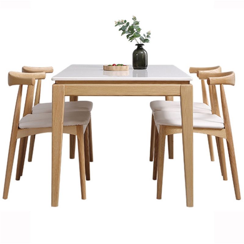 Rectangle Home Dining Table Simplicity Dinner Room Sintered Stone Table with 4 Wood Legs Clearhalo ' dining_table' 'Dining Tables & Seating' 'Dining Tables' 'furn' 'furn_dining_table' 'Furniture' 'furniture_dining_table' 'Kitchen & Dining Furniture' 'kitchen&dining_furn' 'kitchen' 'kitchen_dining_table' 1200x1200_48d7d06c-7533-43b9-b678-e99c9f14c1bc