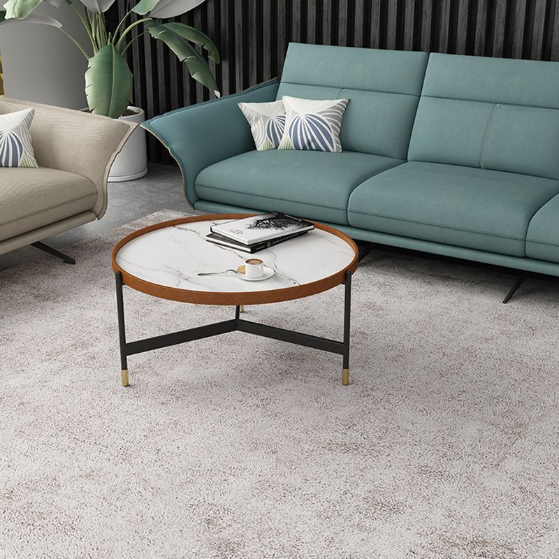 Modern Slate Tray Top 3 Legs Coffee Table White/Black Round Table Clearhalo 'Coffee & Accent Tables' 'Coffee Tables' 'coffee_tables' 'furn' 'furn_coffee_tables' 'Furniture' 'Living Room Furniture' 1200x1200_48d8a3c8-2c2a-46b3-beac-4cfddfa829d1