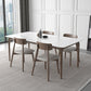 Mid-Century Dinette Table Rectangle Stone Dining Table in White Clearhalo 'Dining Tables & Seating' 'Dining Tables' 'dining_table' 'furn' 'furn_dining_table' 'Furniture' 'Kitchen & Dining Furniture' 1200x1200_48d8f229-c56c-4322-bf70-aae4d85a26c5