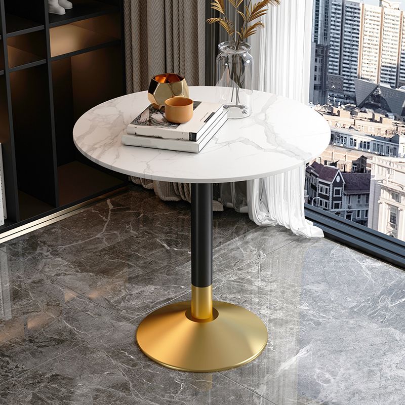 Glam Style Dining Table Round Stone Top Dinner Table Kitchen Home Clearhalo 'Dining Tables & Seating' 'Dining Tables' 'dining_table' 'furn' 'furn_dining_table' 'Furniture' 'furniture_dining_table' 'Kitchen & Dining Furniture' 'kitchen' 'kitchen_dining_table' 1200x1200_48daa831-ac84-4f95-9a56-53dc491d0a89