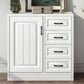 White Standard Cabinet Solid Wood Storage Cabinet with Drawer Clearhalo 'Cabinets & Chests' 'cabinets_chests' 'furn' 'furn_cabinets_chests' 'Furniture' 'Living Room Furniture' 1200x1200_48db8313-6bfe-4268-b1d3-556d61d99b1e