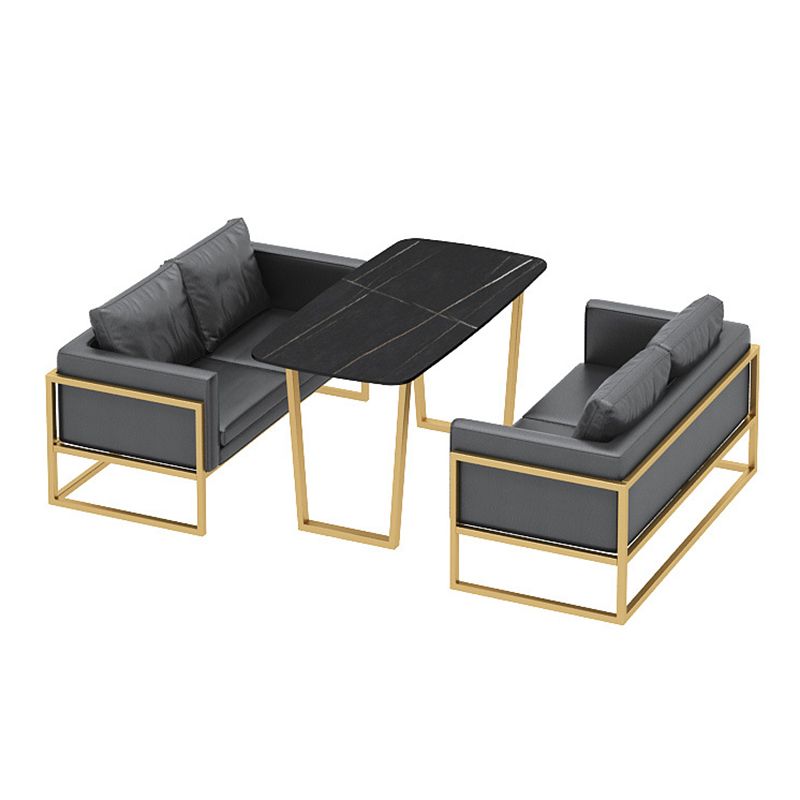 Rectangle Double Pedestal Dining Table Glam Stone Table for Milk Tea Shop Clearhalo 'Dining Tables & Seating' 'Dining Tables' 'dining_table' 'furn' 'furn_dining_table' 'Furniture' 'Kitchen & Dining Furniture' 1200x1200_48dc4f0c-1d38-44e3-b197-361d8ac54881