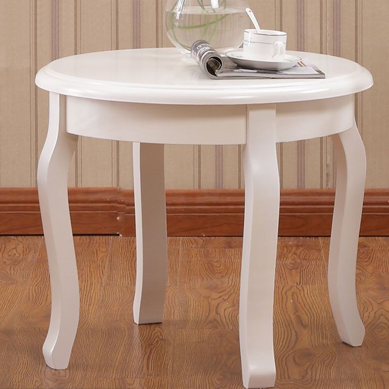 Traditional Wood Round Top Side Table 26.3" Tall 4 Legs End Table Clearhalo 'Coffee & Accent Tables' 'End & Side Tables' 'end_side_tables' 'furn' 'furn_end_side_tables' 'Furniture' 'Living Room Furniture' 1200x1200_48dc4f95-81db-4432-9b9e-625a5acb08cc