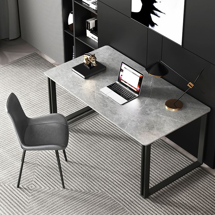 Escritorio de oficina rectangular de trineo