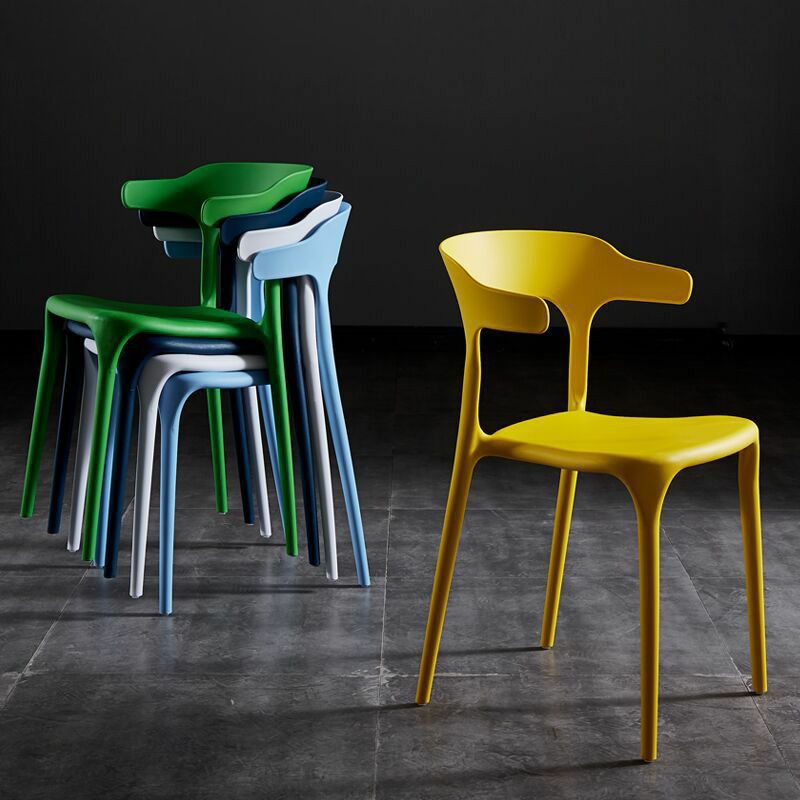 Glam Plastic Side Chair Matte Finish Open Back Dining Chair for Dinning Room Clearhalo ' kitchen&dining_furn' 'Dining Chairs' 'Dining Tables & Seating' 'dining_chair' 'furn' 'furn_dining_chair' 'Furniture' 'furniture_dining_chair' 'Kitchen & Dining Furniture' 'kitchen' 1200x1200_48e0d5e9-dde6-4451-b2e5-11e4bb20e4a6