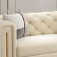 29.53"High Classic Glam Tuxedo Arm Sofa with Tufted Split-Back, Beige Clearhalo 'furn' 'furn_sofas' 'Furniture' 'furniture_sofas' 'kitchen' 'kitchen_sofas' 'Living Room Furniture' 'Sofa' 'sofas' 1200x1200_48e2f993-c867-408c-9005-5795bf2e704d