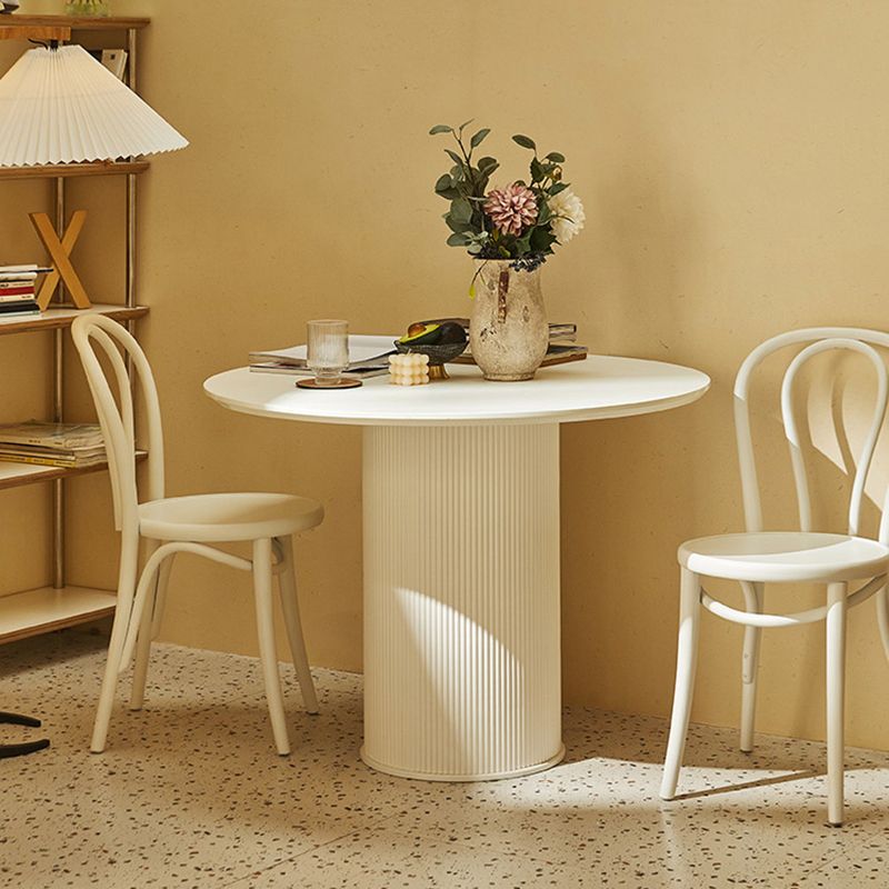 Scandinavian Pedestal Coffee Table Set Round Wooden Coffee Cocktail Table for Living Room