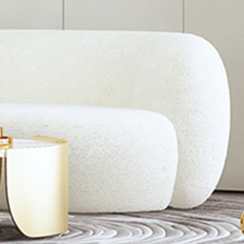 Canapé de bras encastré dans un canapé de style moderne blanc 28,32 pouces de haut