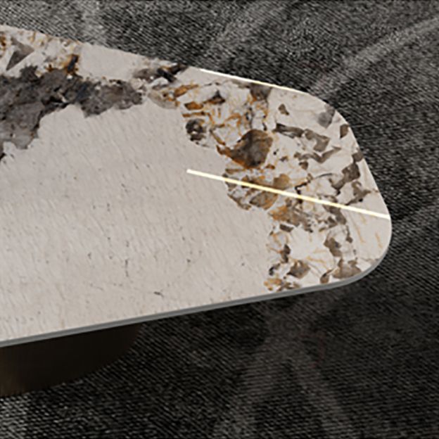 Abstrakter Cocktailtisch zeitgenössischer Schiefer -Top -Kaffee oder Endtisch