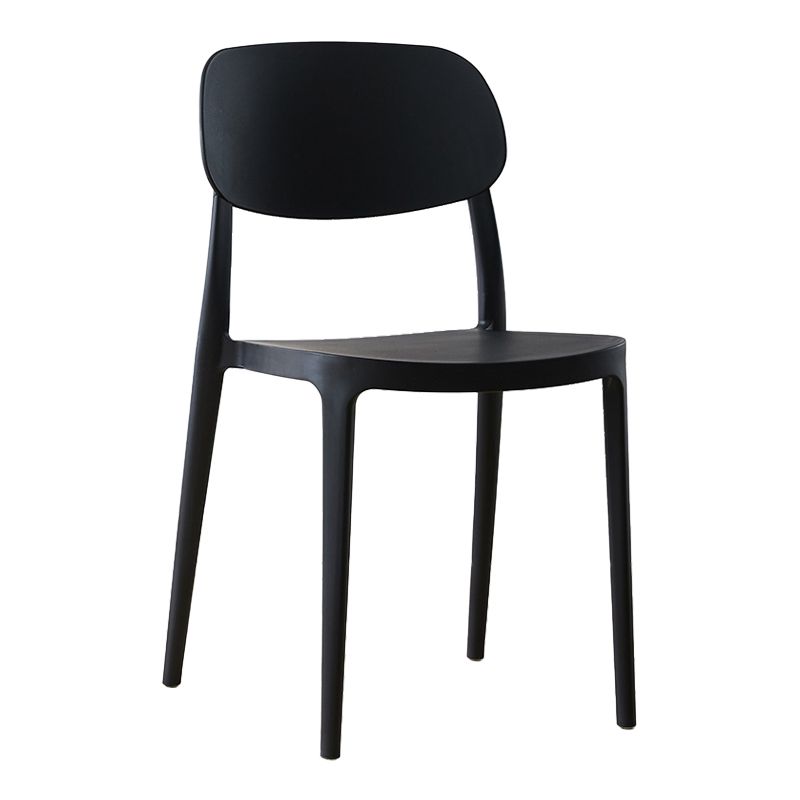 Scandinavian Plastic Armless Dining Chairs Stackable Open Back Side Chair Clearhalo ' kitchen&dining_furn' 'Dining Chairs' 'Dining Tables & Seating' 'dining_chair' 'furn' 'furn_dining_chair' 'Furniture' 'furniture_dining_chair' 'Kitchen & Dining Furniture' 'kitchen' 1200x1200_48e838fc-5ad6-4b9a-a6f4-41ab2b77b13e