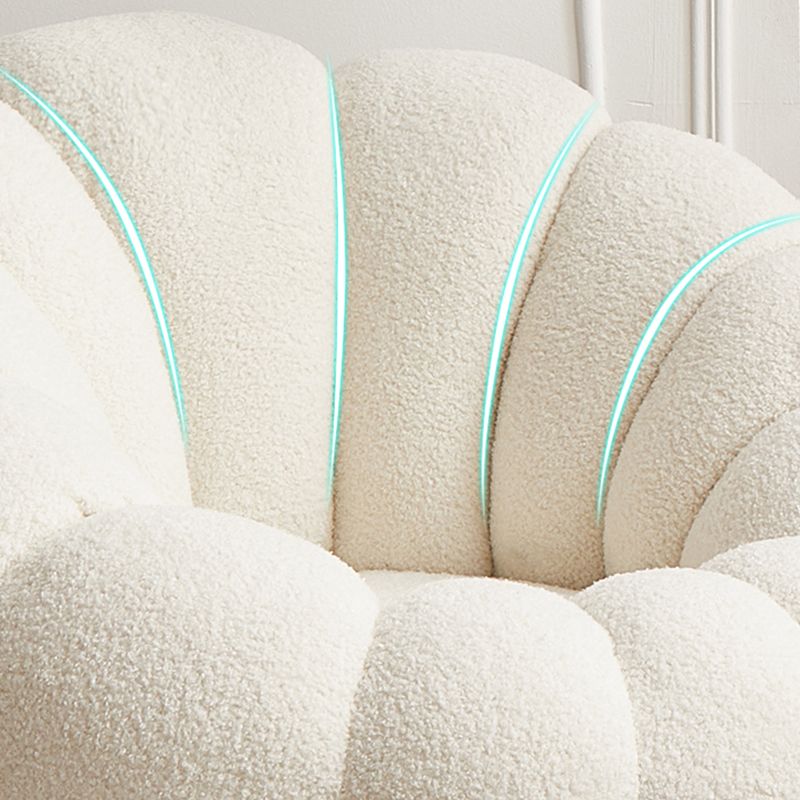 2 places 27,5 "h Microfibre / agneau en toison en toison en pente à bras pour salon