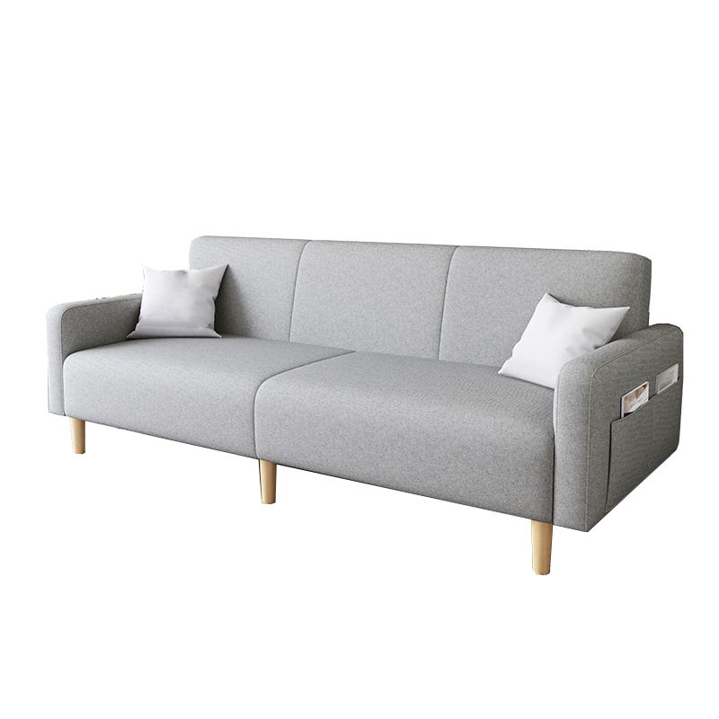 Contemporary Square Arm Sofa Couch Faux Leather/Linen Settee Couch Clearhalo 'furn' 'furn_sofas' 'Furniture' 'Living Room Furniture' 'Sofa' 'sofas' 1200x1200_48ee29c2-9107-4cee-bea4-fa5d3c2dae59
