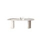 Glam Oval Dining Table Stone Top Dining Table with Double Pedestal in White Clearhalo 'Dining Tables & Seating' 'Dining Tables' 'dining_table' 'furn' 'furn_dining_table' 'Furniture' 'Kitchen & Dining Furniture' 1200x1200_48eed241-dadf-477a-941d-ebf02638826e