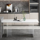 Sintered Stone Dining Table Rectangle Modern Dining Table with Acrylic Base Clearhalo ' dining_table' 'Dining Tables & Seating' 'Dining Tables' 'furn' 'furn_dining_table' 'Furniture' 'furniture_dining_table' 'Kitchen & Dining Furniture' 'kitchen&dining_furn' 'kitchen' 'kitchen_dining_table' 1200x1200_48f0837a-9c47-42a8-92d5-f842e652575d