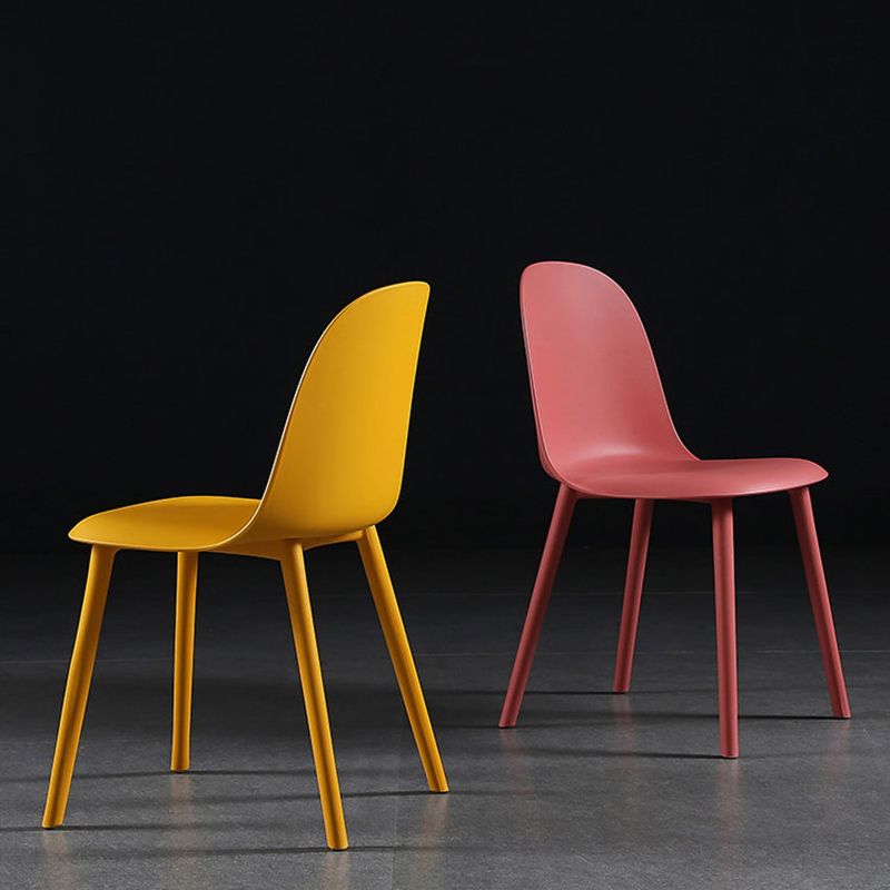 16'' Wide Dining Side Chairs Modern Plastic Indoor-Outdoor Solid Back Chair Clearhalo ' kitchen&dining_furn' 'Dining Chairs' 'Dining Tables & Seating' 'dining_chair' 'furn' 'furn_dining_chair' 'Furniture' 'furniture_dining_chair' 'Kitchen & Dining Furniture' 'kitchen' 1200x1200_48f0a0a7-5d4c-4cb5-9508-ea306255bd07