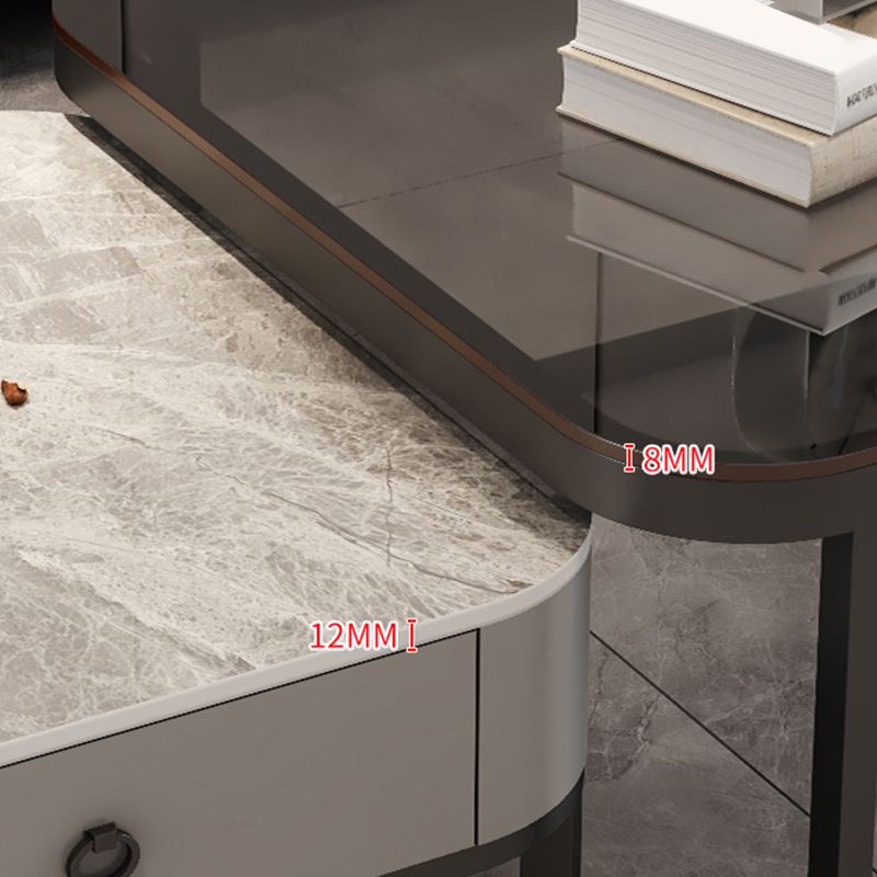 Quadratischer Couchtisch mit Glasplatte, zusammensetzbarer Couchtisch für das Wohnzimmer