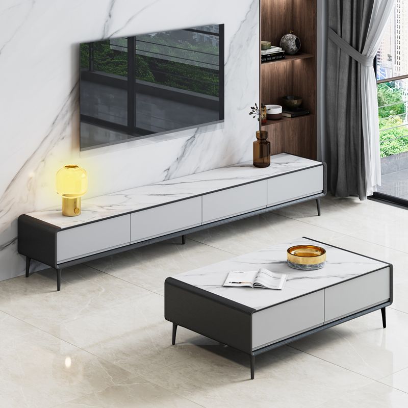 CABINATURA TV in ardesia Stile moderno casa semplice console TV chiusa