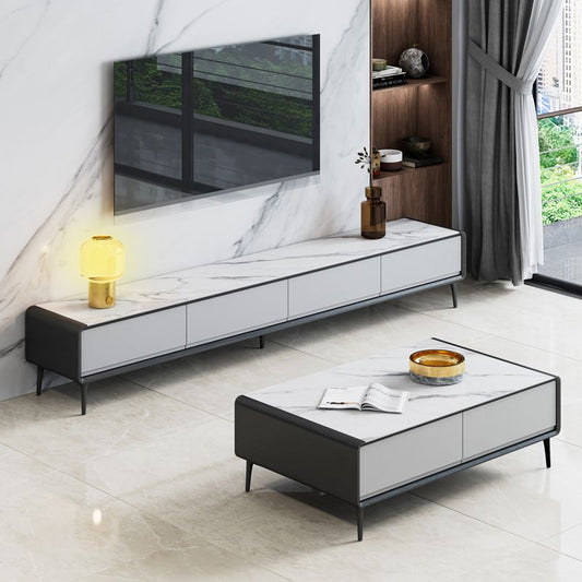 CABINATURA TV in ardesia Stile moderno casa semplice console TV chiusa
