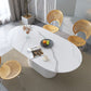 Oval Shape White Tone Table Simplicity Pedestal Table for Dining Room Clearhalo ' dining_table' 'Dining Tables & Seating' 'Dining Tables' 'furn' 'furn_dining_table' 'Furniture' 'furniture_dining_table' 'Kitchen & Dining Furniture' 'kitchen&dining_furn' 'kitchen' 'kitchen_dining_table' 1200x1200_48f38c1d-ed98-444b-a936-00553945d0dc