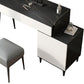 Contemporary White Makeup Table With Drawers 15.74 W x 30.70" H for Bedroom