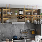 Glam Hanging Wine Rack Metal Wine Bottle & Glass Rack for Living Room Clearhalo 'furn' 'furn_wine_racks' 'Furniture' 'Kitchen & Dining Furniture' 'Wine Racks' 'wine_racks' 1200x1200_48f5de5c-c527-4df3-9c91-2e63f0387a53