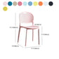 Plastic Contemporary Armless Chair Open Back Kitchen Room Chair