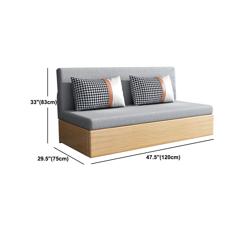Cotton Blend Contemporary Convertible Bed Sofa Couch with Pillows Clearhalo 'furn' 'furn_sofas' 'Furniture' 'Living Room Furniture' 'Sofa' 'sofas' 1200x1200_48f6e4ae-e423-4fb0-9f48-92d46bf922d3
