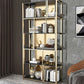 11.81"W 78.74"H Bookshelf Glam Style Open Back Bookcase for Study Room Home Office Clearhalo 'Bookcases' 'furn' 'furn_bookcases' 'Furniture' 'furniture_bookcases' 'kitchen' 'kitchen_bookcases' 'Living Room Furniture' 'Office Furniture' 1200x1200_48f71c4e-a4f6-4569-9e8d-0263fcf1cffd