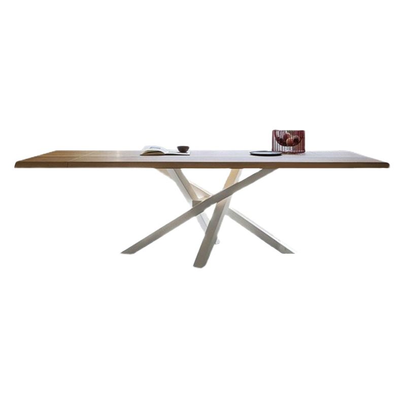 Rectangle Industrial Style Dining Table Solid Wood Fixed Table for Restaurant Clearhalo ' dining_table' 'Dining Tables & Seating' 'Dining Tables' 'furn' 'furn_dining_table' 'Furniture' 'furniture_dining_table' 'Kitchen & Dining Furniture' 'kitchen&dining_furn' 'kitchen' 'kitchen_dining_table' 1200x1200_48f7c28c-751e-4234-9aba-c726bf1e7705