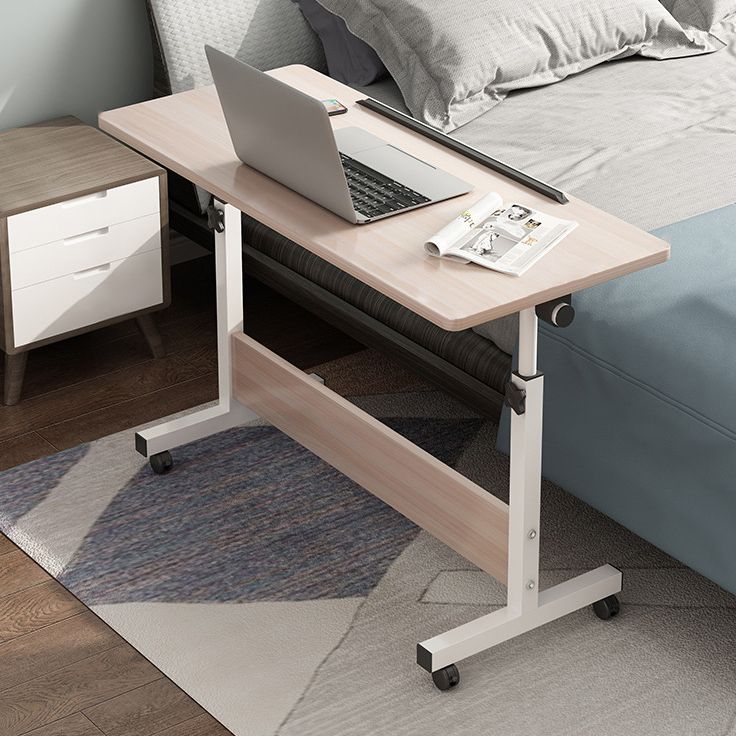 Wooden Contemporary Folding Desk Hight Adjustable Desk with Caster Wheels Clearhalo 'furn' 'furn_office_desk' 'Furniture' 'Office Desks' 'Office Furniture' 'office_desk' 1200x1200_48f89114-404d-44e2-b0a6-0187f971c091